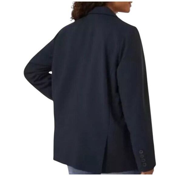 Anthropologie Maeve Double Breasted Blazer Women 16P Navy Oversized Office - Picture 8 of 16